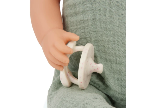 Bábika 35 cm v overale s čelenkou 5