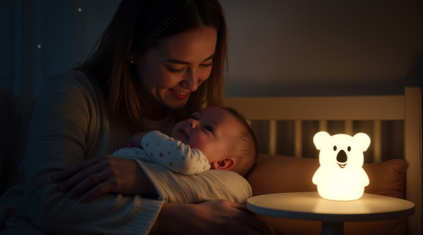 Silikónová nočná LED lampa veľkosť M, Koala 3