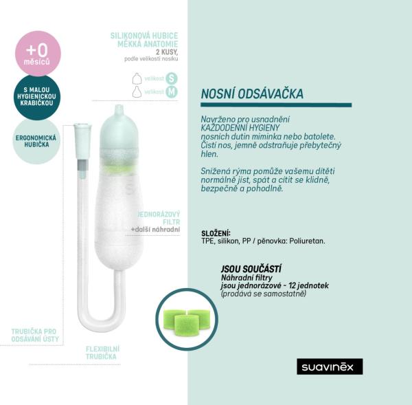 SUAVINEX | Anatomická odsávačka do nošteka 16