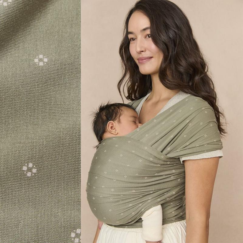 ERGOBABY | ŠÁTEK/Aura Sustainably Sourced KNIT Baby Wrap - Olive Diamonds 3
