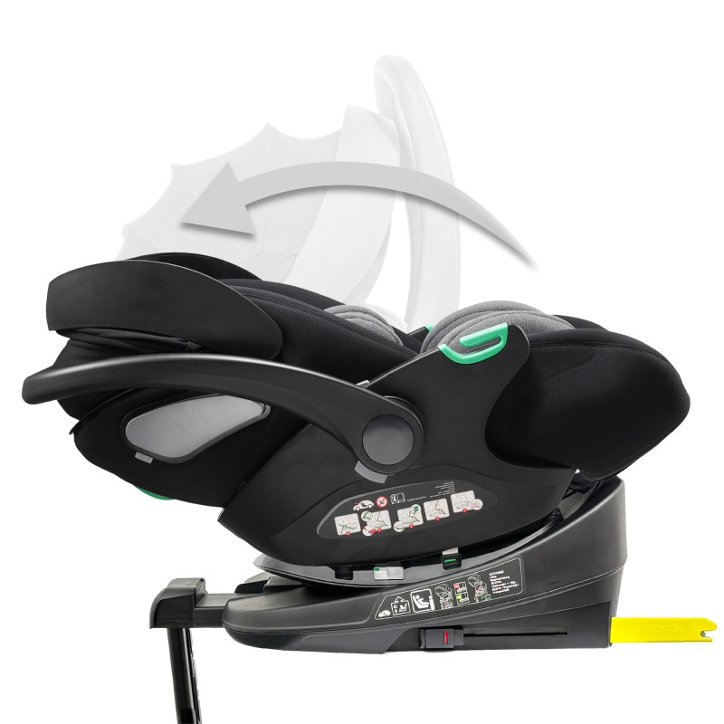 Cozy N Safe AVALON i-Size 360° autosedačka vr. ISOFIX bázy, Black/Grey 2025 2