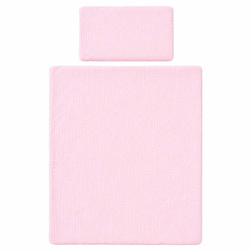 Mušelínové posteľné obliečky - BABY PINK