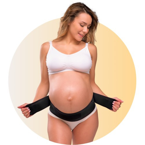 CARRIWELL Tehotenský nastaviteľný podporný pás Black S/M