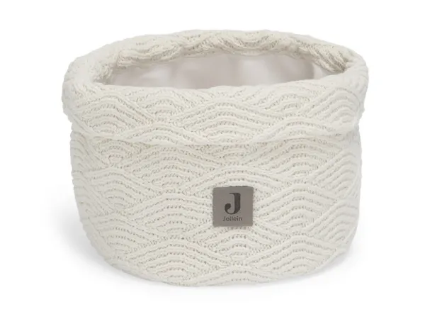 Košík pletený River Knit Cream White