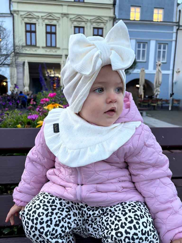 Detská čiapka / Turban s Mašľou, MADEIRA SMOTANOVA. 7