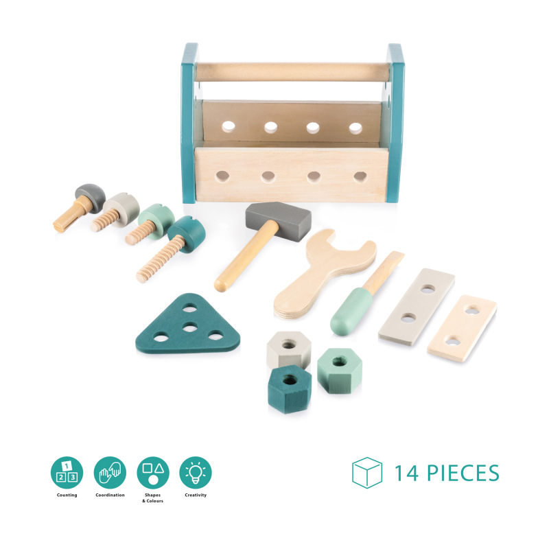 Dřevěná sada nářadí v boxu, Blue 4