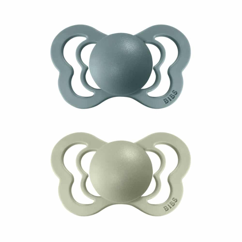 BIBS Couture Island Sea/Sage ortodont. cumlík zo silikónu 2ks, veľkosť 2