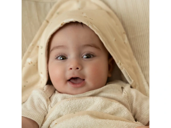 Osuška s kapucňou 75x75 cm Husa Newborn Naturals 6