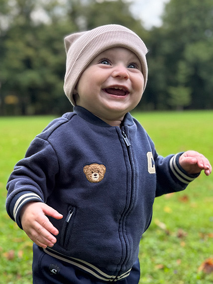 Bavlnená detská čiapka rebro - LATTE. 8