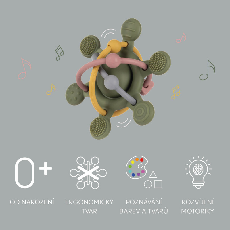 Silikónová hrkálka, Multicolor 5