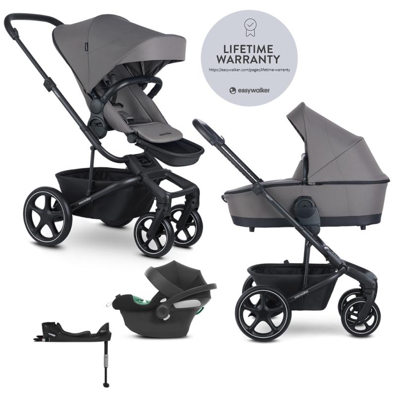 EASYWALKER Harvey⁵ 2v1 Pebble Grey LITE RWS + CYBEX Aton B2 i-Size + základňa