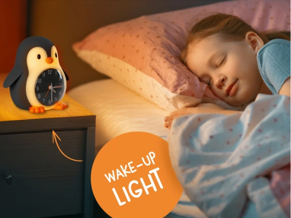 Nočné svetlo s budíkom Poppy Penguin 4