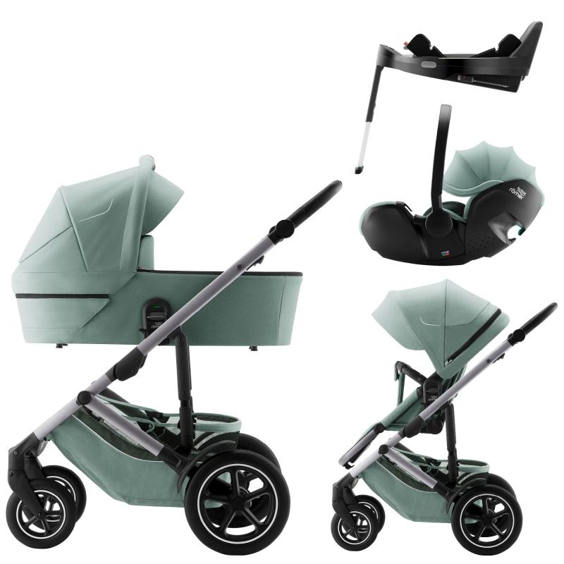 Set Smile 5Z + carrycot + Baby-Safe PRO + Vario Base 5Z, Jade Green