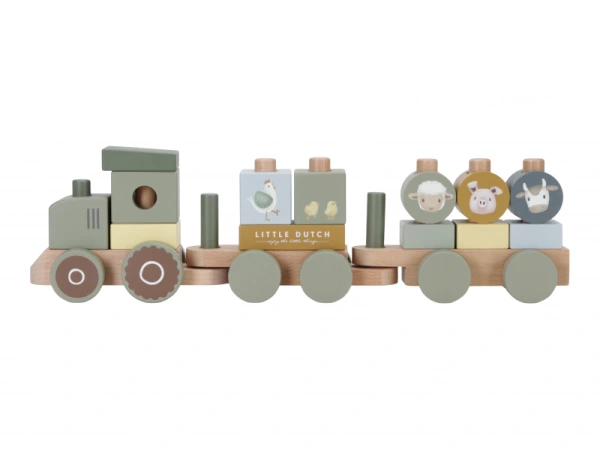 Little Dutch Vláčik drevený traktor Farma 4