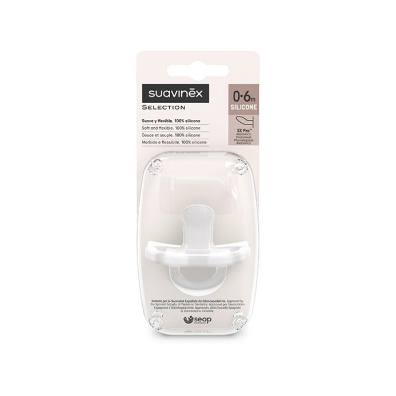 SUAVINEX | Cumlík anatomický SILIKÓN 0-6 m SX PRO - COLOUR ESSENCE, biely 4