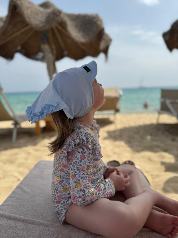 Detská šatka na hlavu BABY BLUE