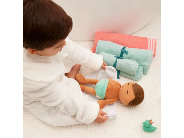 Bábika plyšová do vane chlapec Light Brown Hair 9