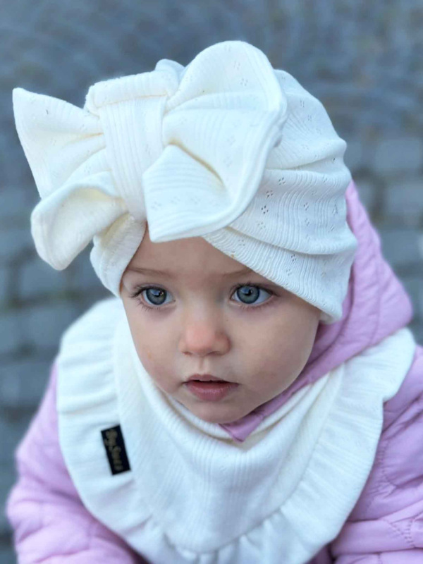 Detská čiapka / Turban s Mašľou, MADEIRA SMOTANOVA. 8