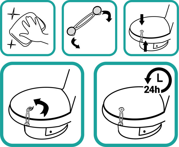 Zámok skriniek ohybný 2ks, white 6