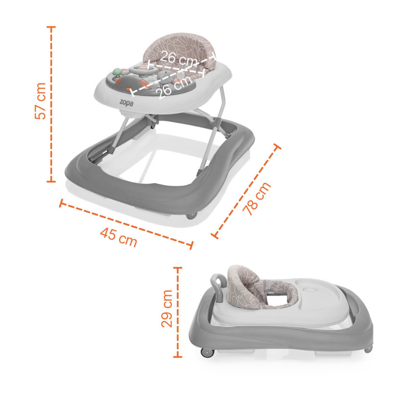 Chodítko Fiesta, Moon Grey 1