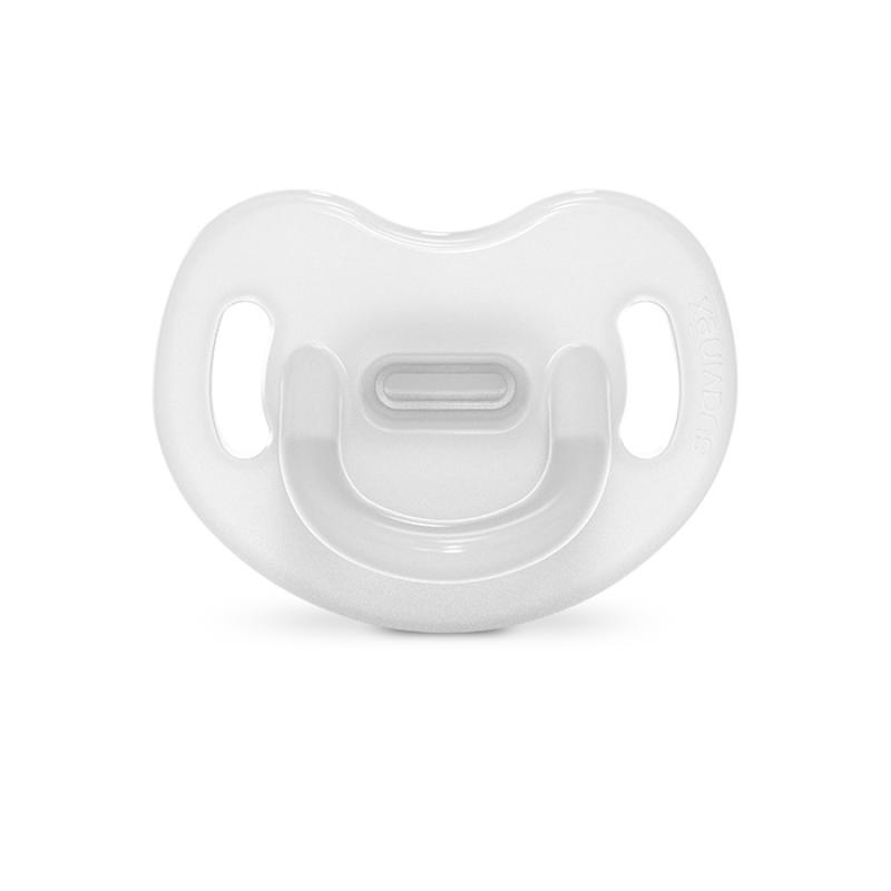 SUAVINEX | Cumlík anatomický SILIKÓN 0-6 m SX PRO - COLOUR ESSENCE, biely