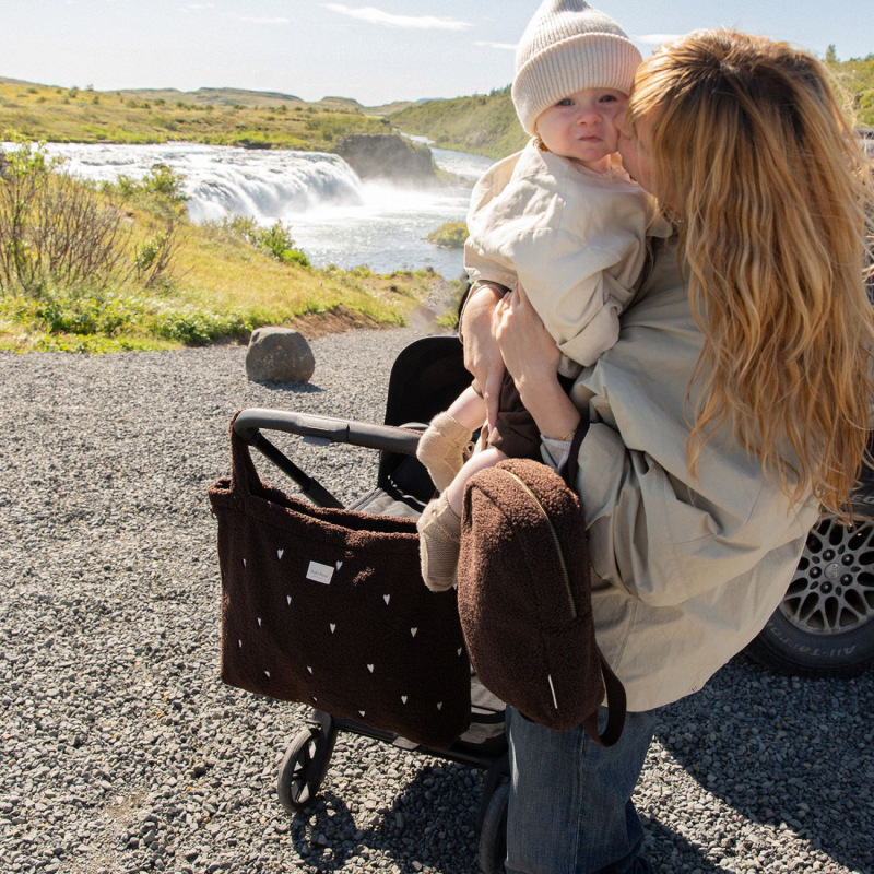 STUDIO NOOS - Teddy DIAPER BAG - prebaľovacia taška | Chocolate Hearts 5