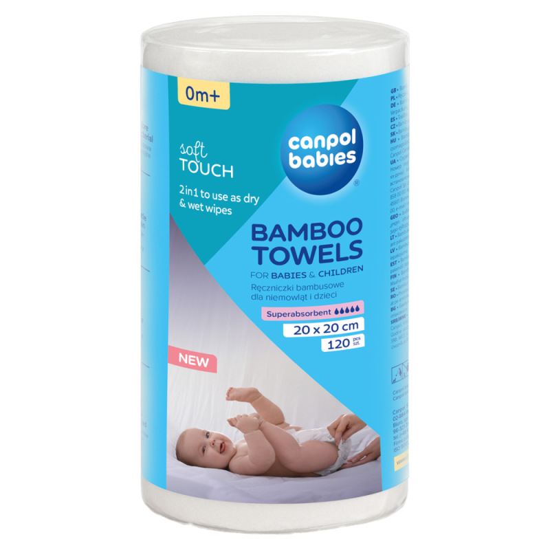 CANPOL BABIES Jednorazové bambusové obrúsky 120 ks