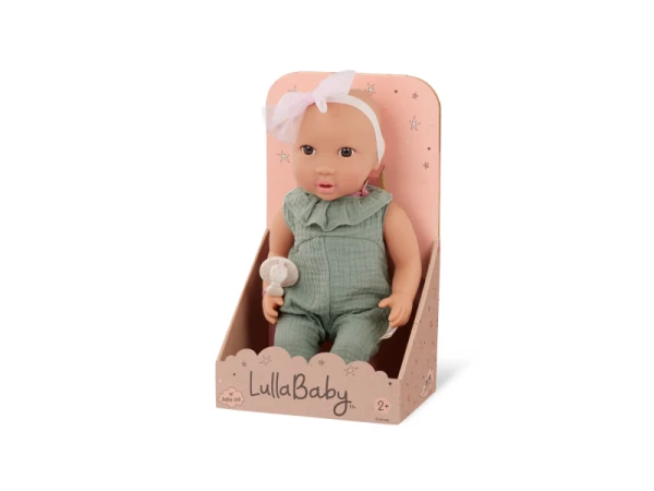 Bábika 35 cm v overale s čelenkou 6