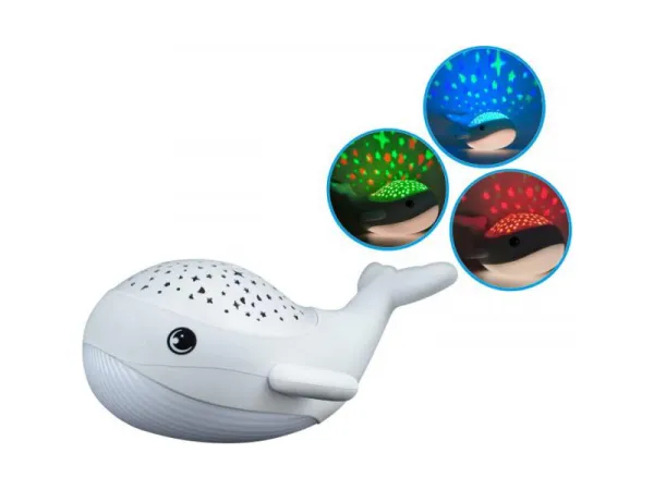 Nočné svetlo s projekciou WILLY WHALE 3