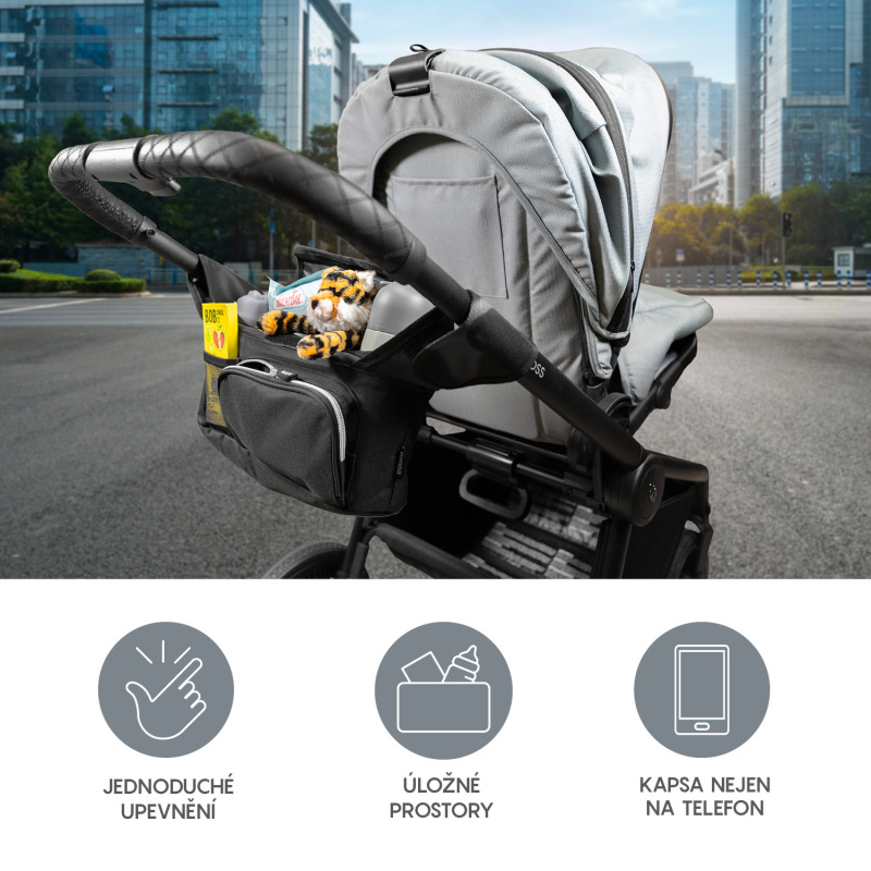 Organizér na kočík Deluxe, Black 1