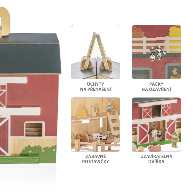 Dřevěná přenosná aktivity farma 2