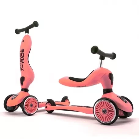 Scoot & Ride Odrážadlo kolobežka 2v1 Highwaykick 1 Peach 2