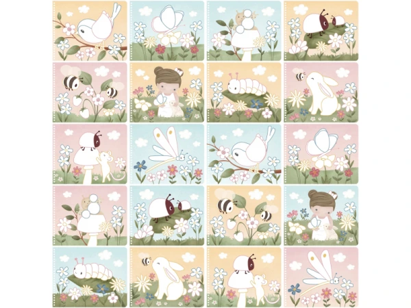 Omaľovánky s pastelkami Záhrada Rosa 1