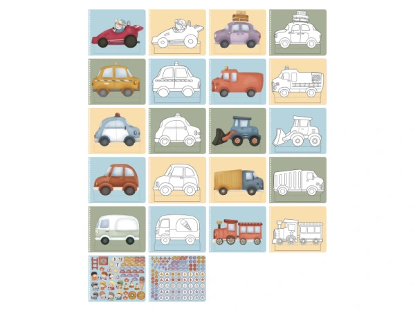 Kniha s vystrihovacími autami Jim 1