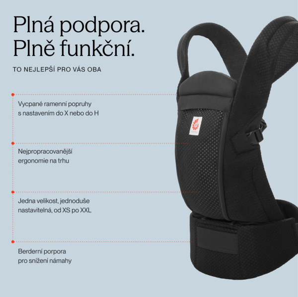 ERGOBABY | Nosič OMNI LITE Mesh - Onyx Black 8