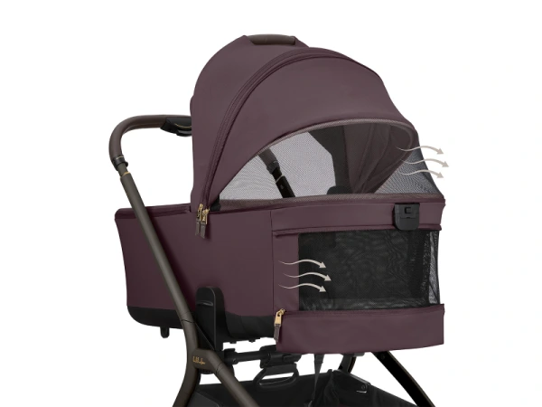 KikkaBoo Kočík 2v1 Goya Platinum MERLOT 6