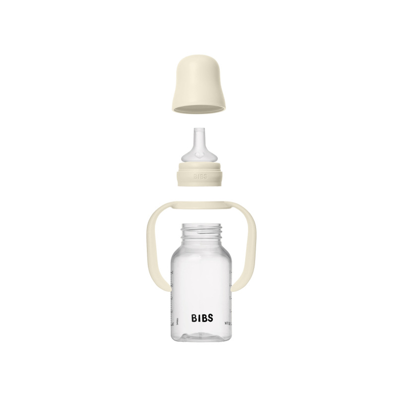 BIBS Fľaša so silikónovým náustkom 150ml, Ivory 2