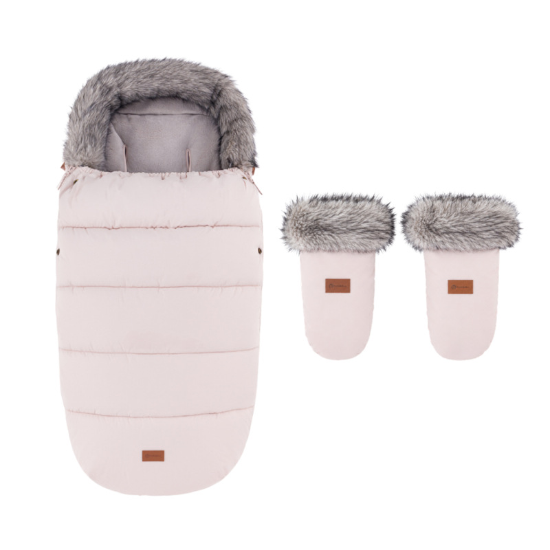 PETITE&MARS Set zimný fusak Comfy 4v1 + rukavice na kočík Fjora Rose Petal