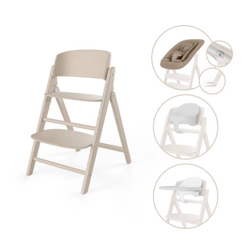 Jedálenska stolička Cybex Click & Fold 4v1 - ALL NATURAL