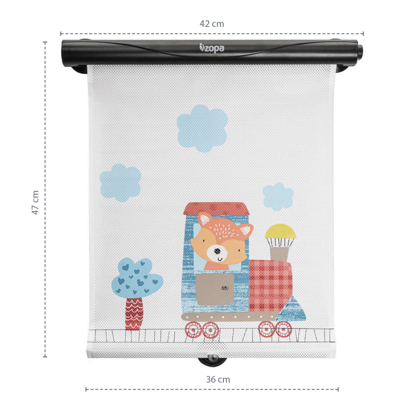 Slunčená clona do auta rolovacia, Fox 3