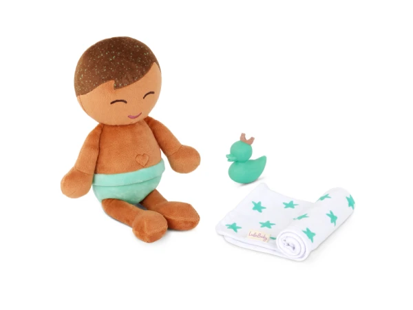 Bábika plyšová do vane chlapec Light Brown Hair 3