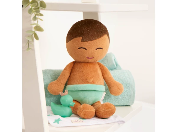 Bábika plyšová do vane chlapec Light Brown Hair 8