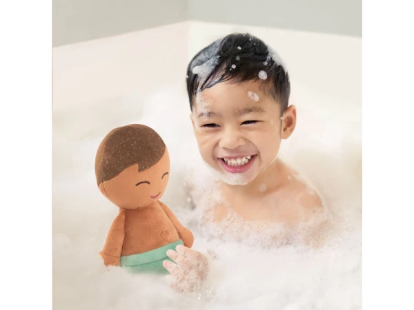 Bábika plyšová do vane chlapec Light Brown Hair 6