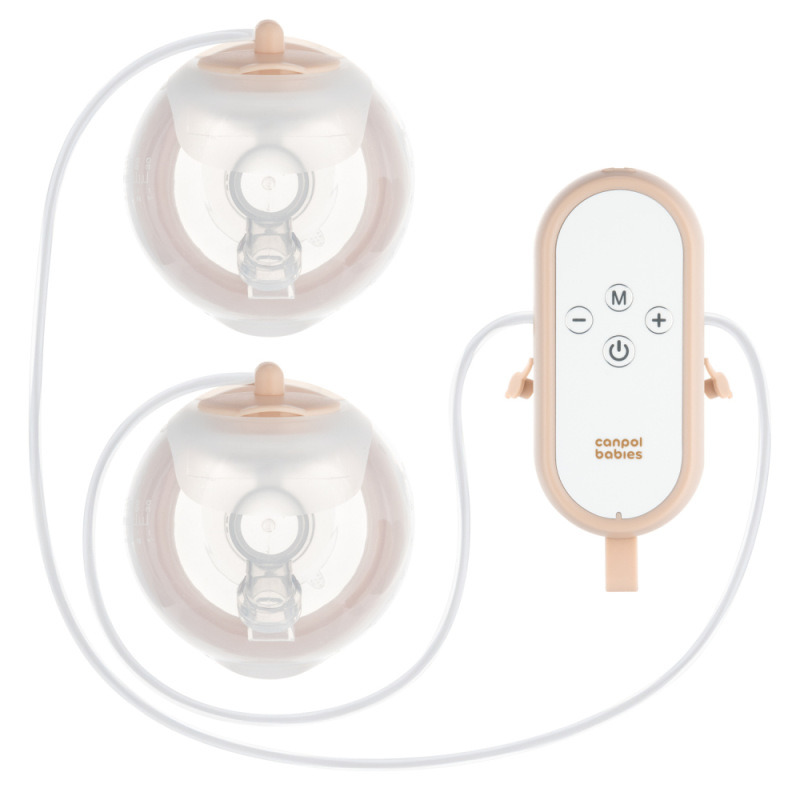 CANPOL BABIES Dvojitá elektrická odsávačka materského mlieka do podprsenky MilkShell 5