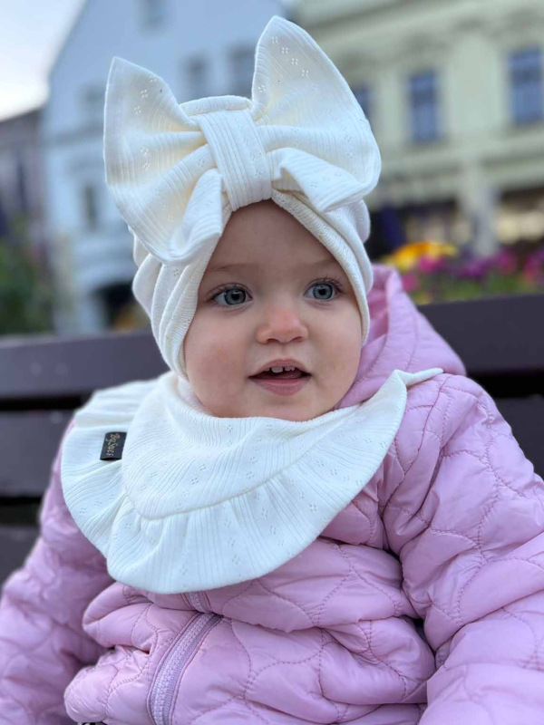 Detská čiapka / Turban s Mašľou, MADEIRA SMOTANOVA. 4