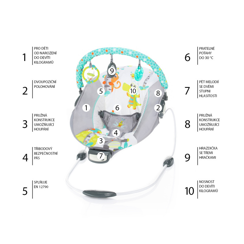 Lehačka Happy, Tropical Grey 6