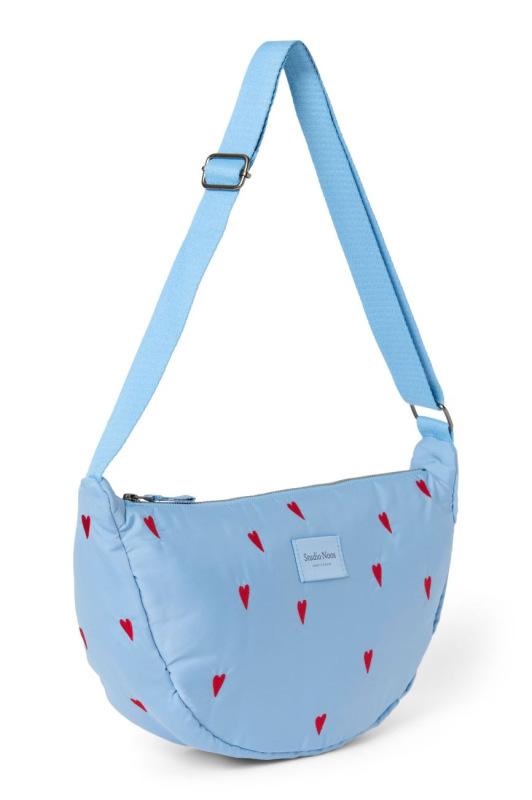 STUDIO NOOS - Puffy Adult FANNY kabelka | Light Blue Hearts 2