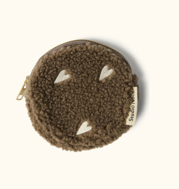 STUDIO NOOS - Teddy Hearts WALLET - PEŇAŽENKA | Brown Hearts