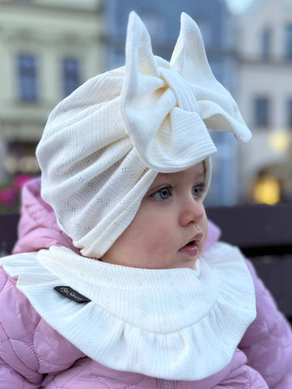 Detská čiapka / Turban s Mašľou, MADEIRA SMOTANOVA. 6