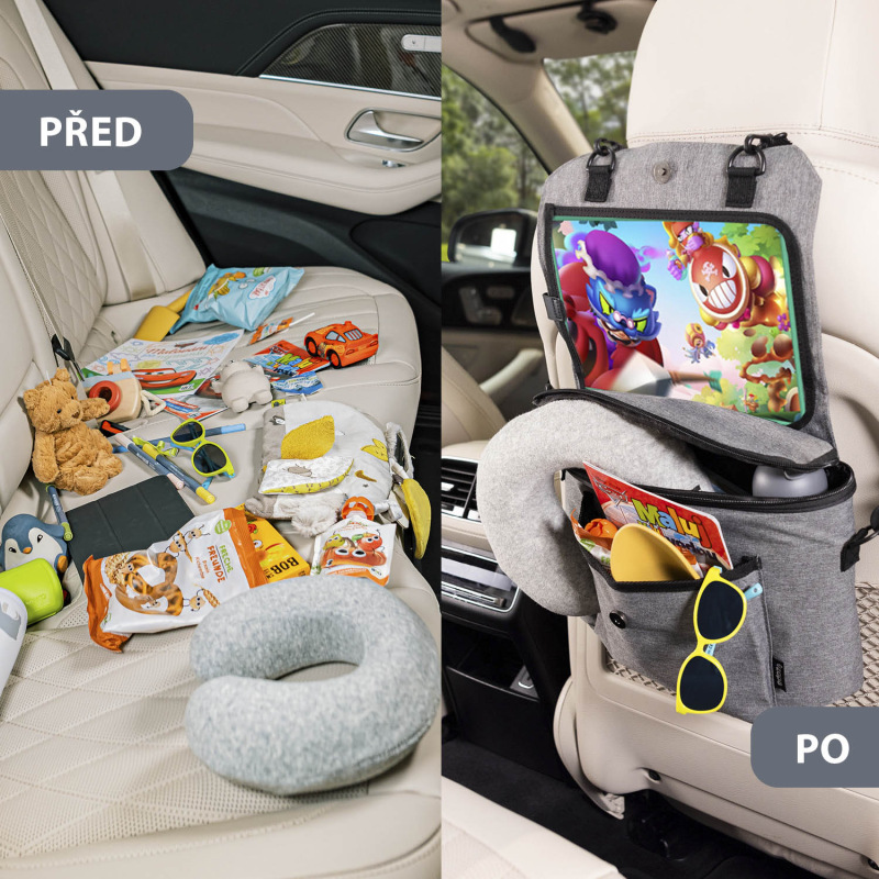 Organizér na sedadlo 3v1, Grey 2